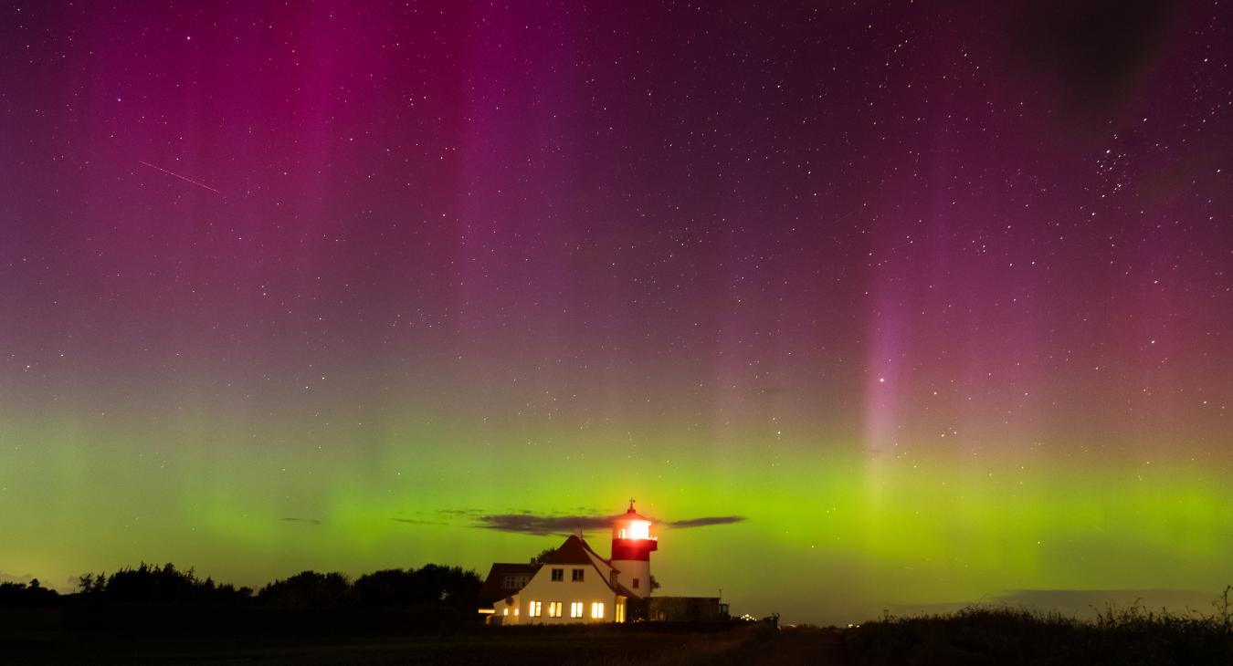 Nordlys ved Hou Fyr